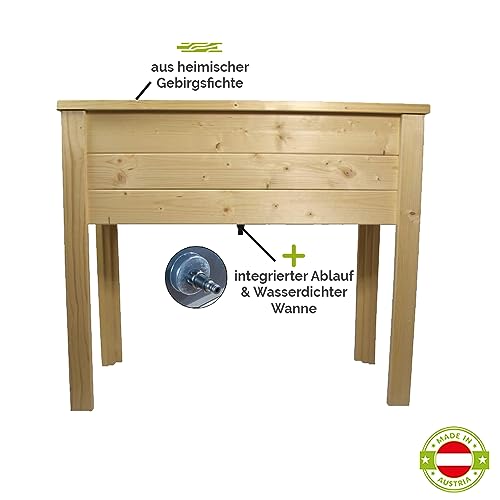 Balkon-Hochbeet Herb aus massiver Gebirgsfichte - 2