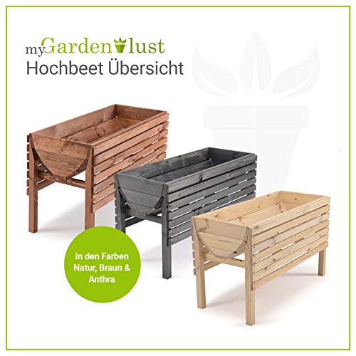 myGardenlust Hochbeet aus Holz – Kräuterbeet für Garten Terrasse Balkon – Pflanzkübel Pflanzkasten - 6