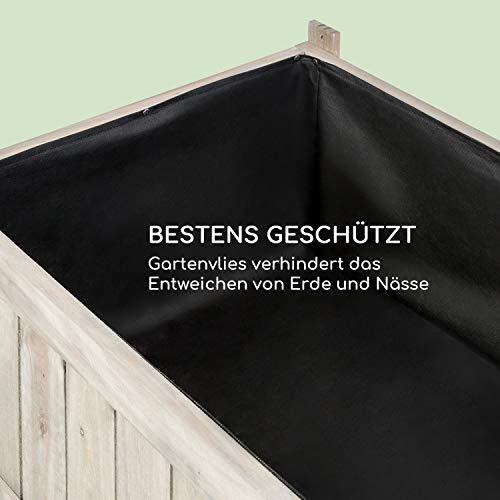 blumfeldt Altiplano Terrado Hochbeet – 120 x 121 x 54 cm (BxHxT), Gewächshaus mit Polycarbonat-Scheiben, solides Kiefern-Holz, große Anbaufläche, Holz - 5
